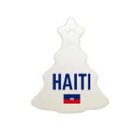 HAITI Flag Men Women Kids HAITI Ceramic Tree Ornament