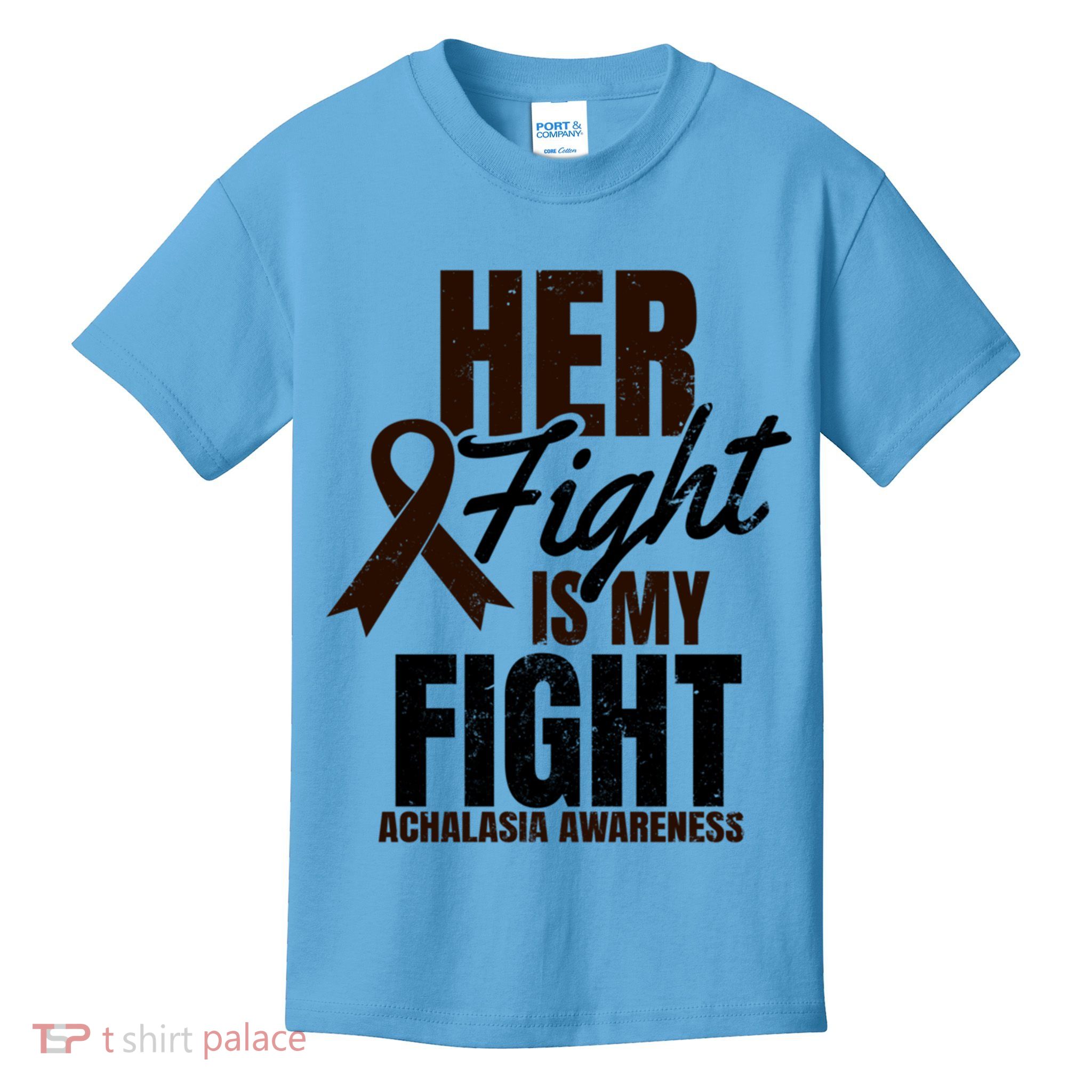 Her Fight My Design Achalasia Awareness Gift Kids T-Shirt