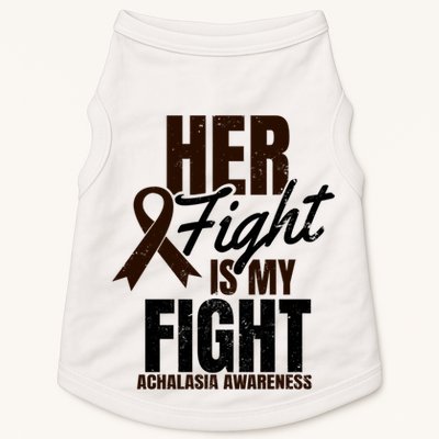 Her Fight My Design Achalasia Awareness Gift Doggie Tank