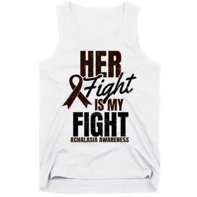 Her Fight My Design Achalasia Awareness Gift Tank Top