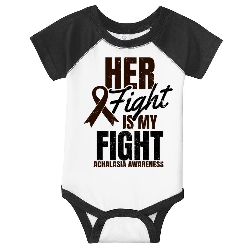 Her Fight My Design Achalasia Awareness Gift Infant Baby Jersey Bodysuit