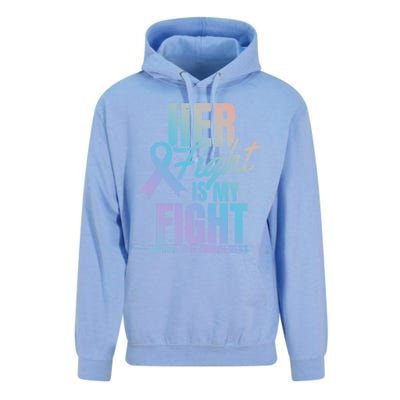 Her Fight My Design Achalasia Awareness Gift Unisex Surf Hoodie