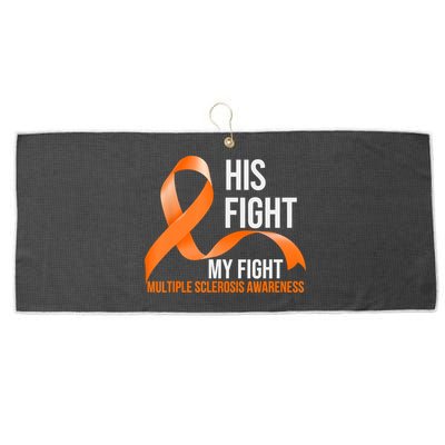 His Fight My Fight Multiple Sclerosis MS Warrior Large Microfiber Waffle Golf Towel