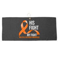 His Fight My Fight Multiple Sclerosis MS Warrior Large Microfiber Waffle Golf Towel