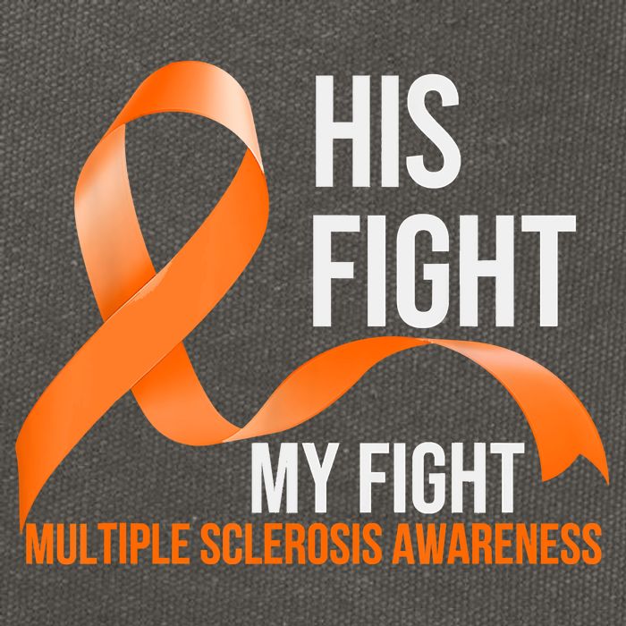 His Fight My Fight Multiple Sclerosis MS Warrior Cotton Canvas Backpack