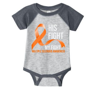 His Fight My Fight Multiple Sclerosis MS Warrior Infant Baby Jersey Bodysuit