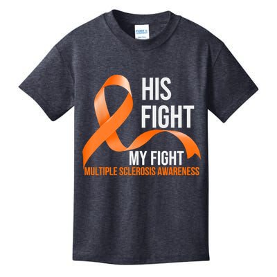 His Fight My Fight Multiple Sclerosis MS Warrior Kids T-Shirt