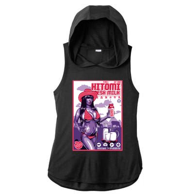 Hitomi Fresh Milk Ladies PosiCharge Tri-Blend Wicking Draft Hoodie Tank