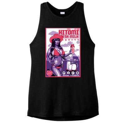 Hitomi Fresh Milk Ladies PosiCharge Tri-Blend Wicking Tank