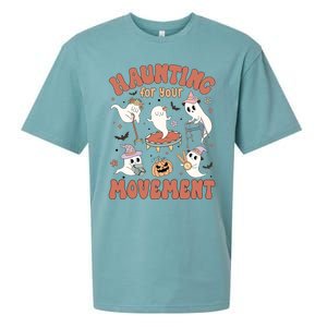 Haunting For Movement Halloween Physical Therapist Sueded Cloud Jersey T-Shirt