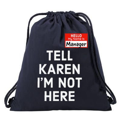 Halloween Funny Manager Last Minute Costume Karen Couples Drawstring Bag