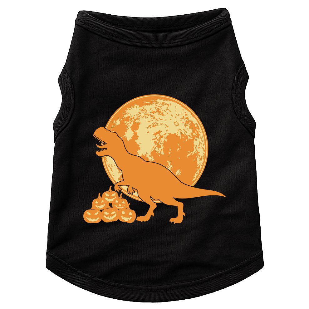 Halloween Full Moon Trex Pumpkins Doggie Tank