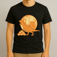 Halloween Full Moon Trex Pumpkins T-Shirt