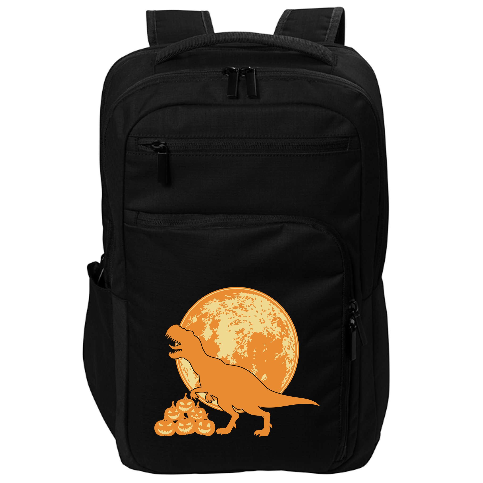 Halloween Full Moon Trex Pumpkins Impact Tech Backpack