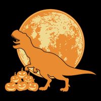 Halloween Full Moon Trex Pumpkins Impact Tech Backpack