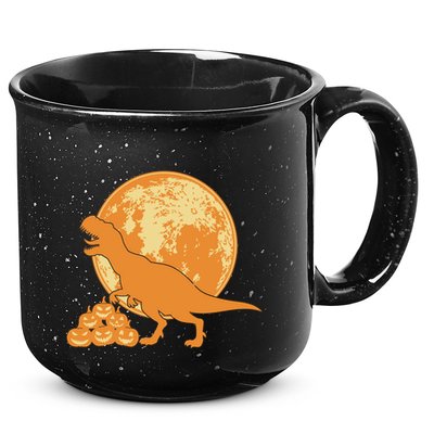 Halloween Full Moon Trex Pumpkins 15oz Campfire Ceramic Mug