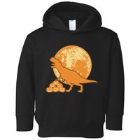 Halloween Full Moon Trex Pumpkins Toddler Hoodie