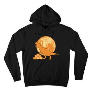 Halloween Full Moon Trex Pumpkins Tall Hoodie