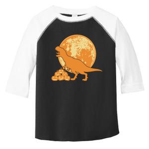 Halloween Full Moon Trex Pumpkins Toddler Fine Jersey T-Shirt