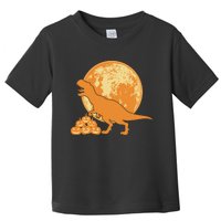 Halloween Full Moon Trex Pumpkins Toddler T-Shirt