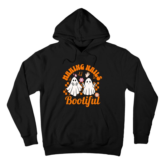 Halloween For Nail Technicians Artists Making Nails Bootiful Gift Hoodie