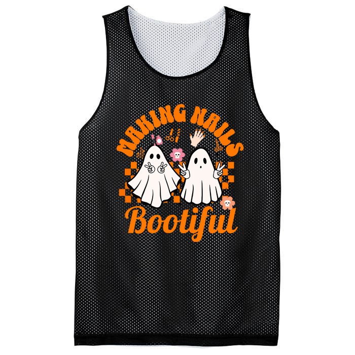 Halloween For Nail Technicians Artists Making Nails Bootiful Gift Mesh Reversible Basketball Jersey Tank