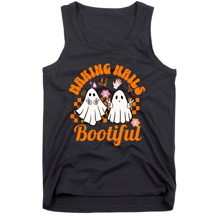 Halloween For Nail Technicians Artists Making Nails Bootiful Gift Tank Top