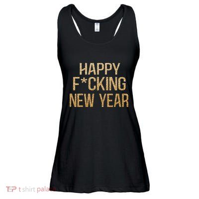 Happy Fcking New Year Adult Celebrate Funny Ladies Essential Flowy Tank