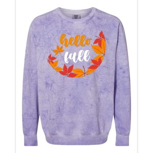 Hello Fall Nature Lover Colorblast Crewneck Sweatshirt