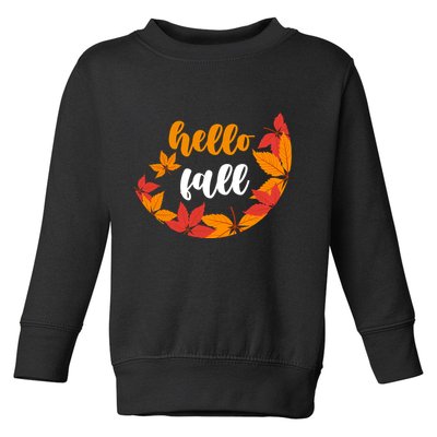 Hello Fall Nature Lover Toddler Sweatshirt