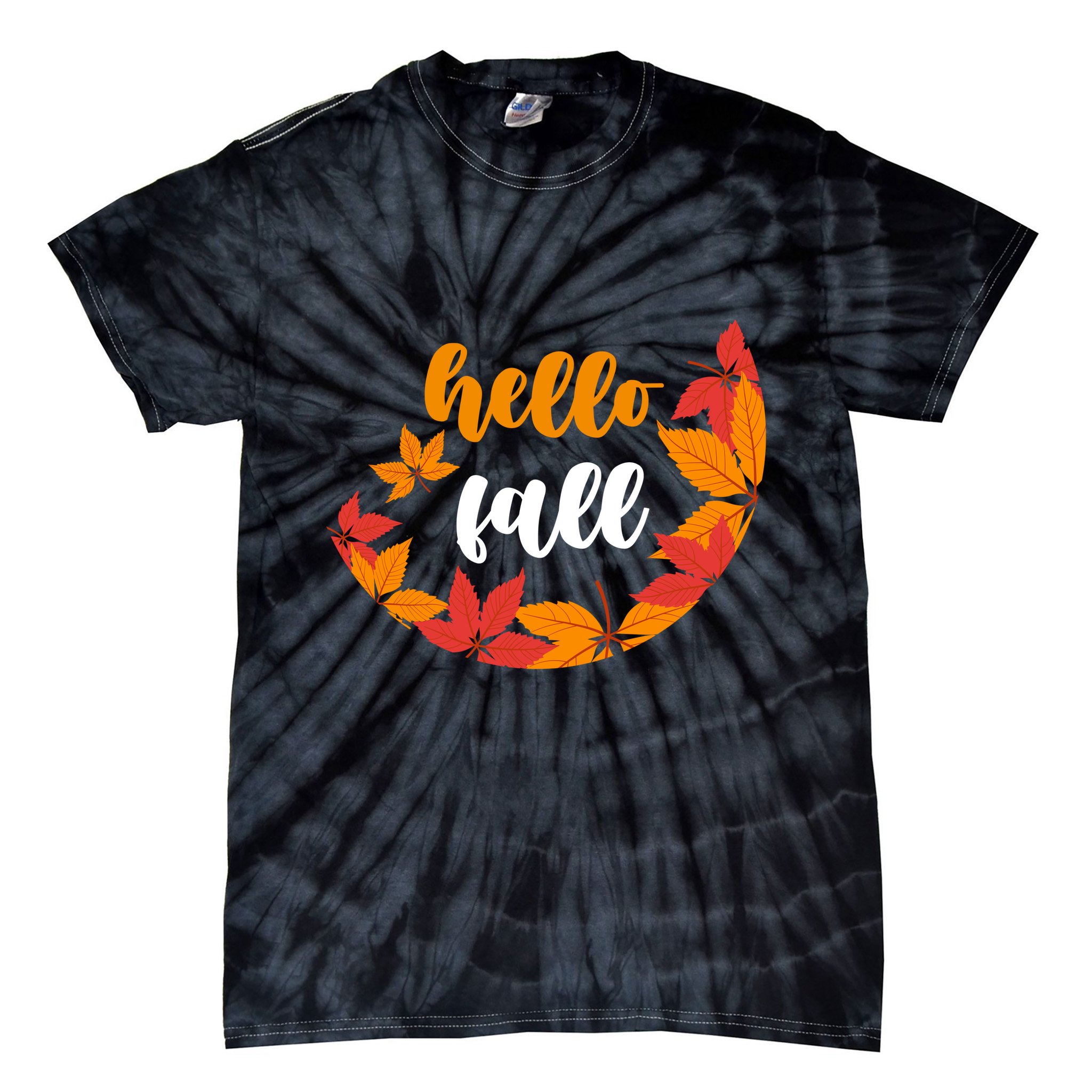 Hello Fall Nature Lover Tie-Dye T-Shirt