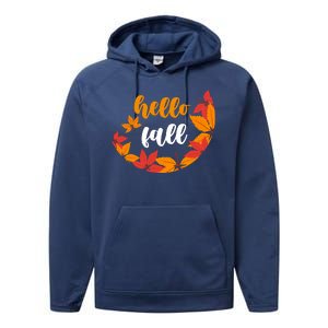 Hello Fall Nature Lover Performance Fleece Hoodie