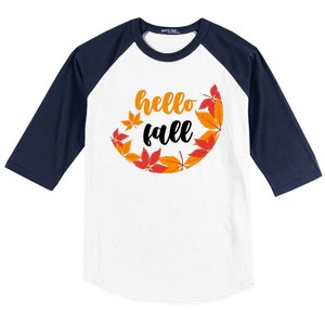 Hello Fall Nature Lover Baseball Sleeve Shirt