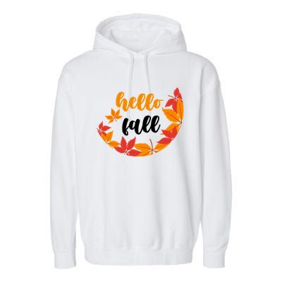 Hello Fall Nature Lover Garment-Dyed Fleece Hoodie