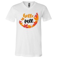 Hello Fall Nature Lover V-Neck T-Shirt