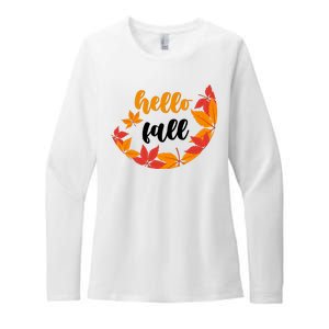 Hello Fall Nature Lover Womens CVC Long Sleeve Shirt