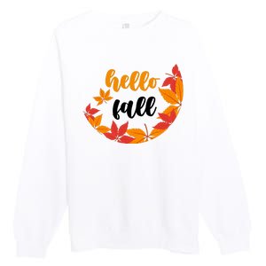 Hello Fall Nature Lover Premium Crewneck Sweatshirt