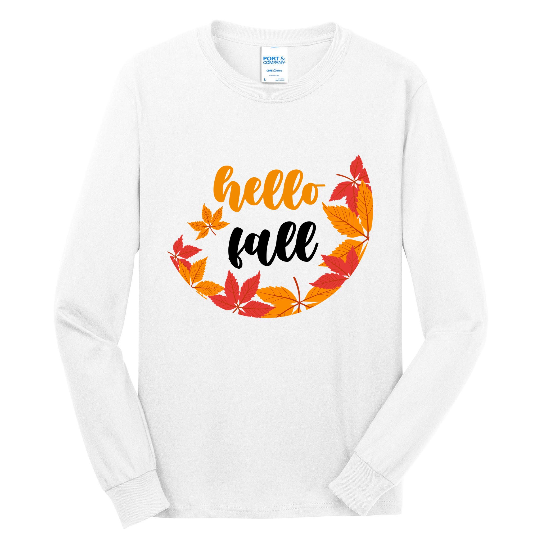 Hello Fall Nature Lover Tall Long Sleeve T-Shirt
