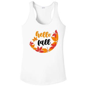 Hello Fall Nature Lover Ladies PosiCharge Competitor Racerback Tank