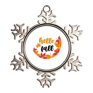 Hello Fall Nature Lover Metallic Star Ornament