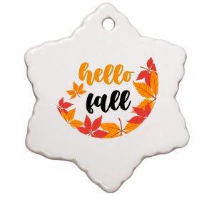 Hello Fall Nature Lover Ceramic Star Ornament