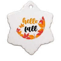 Hello Fall Nature Lover Ceramic Star Ornament