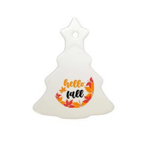 Hello Fall Nature Lover Ceramic Tree Ornament