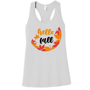 Hello Fall Nature Lover Women's Racerback Tank