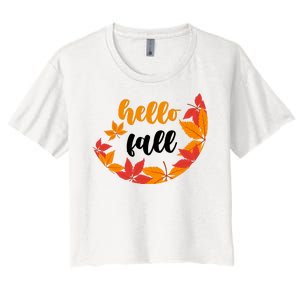 Hello Fall Nature Lover Women's Crop Top Tee