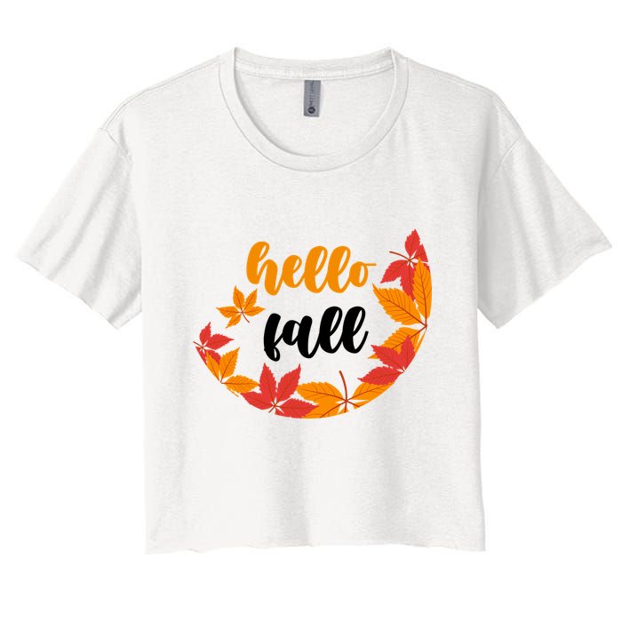 Hello Fall Nature Lover Women's Crop Top Tee