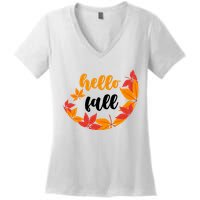 Hello Fall Nature Lover Women's V-Neck T-Shirt