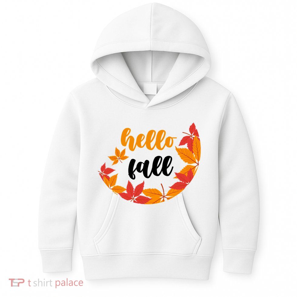 Hello Fall Nature Lover Kids Hoodie