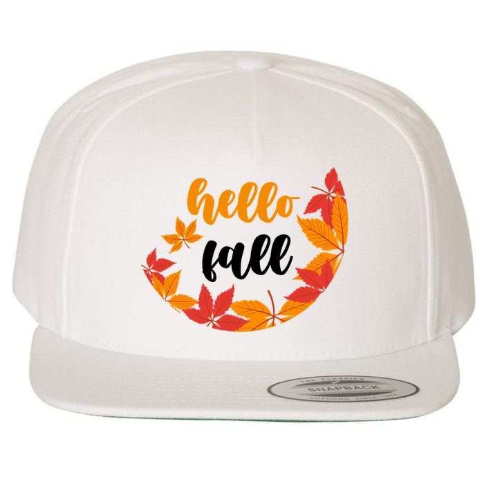 Hello Fall Nature Lover Wool Snapback Cap