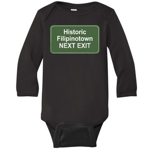 Historic Filipinotown Next Exit Baby Long Sleeve Bodysuit